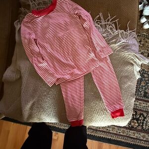 Pajama Rama Striped Red Kids Christmas Set